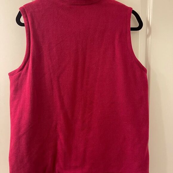 Lands End Pink Fleece Vest Women’s Size M 10-12 - Picture 2 of 3